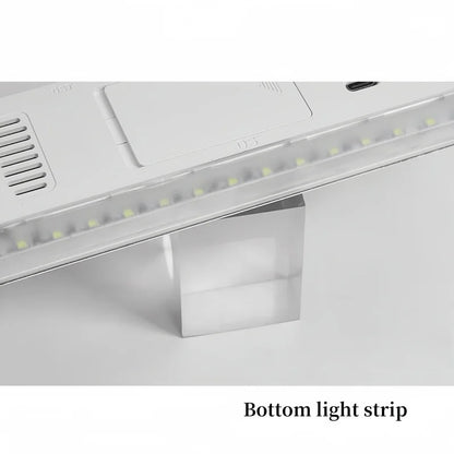Unterseite des LED-Lichtstreifens am Digitalen USB-Wecker mit LED-Anzeige.
